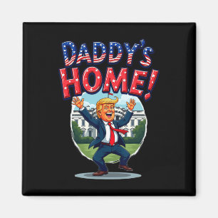 Aimant La Maison Blanche Patriotique de Trump Daddy