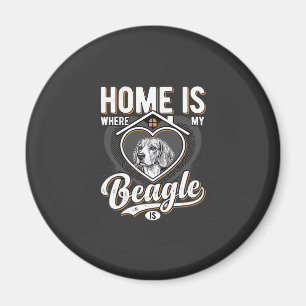 Aimant La maison est où est mon Beagle_1
