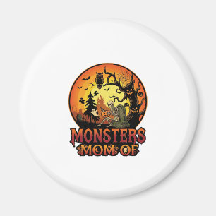 Aimant La maman des monstres Halloween squelette citrouil
