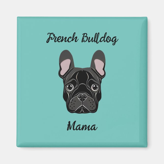 Aimant La maman du Bulldog (Devant)