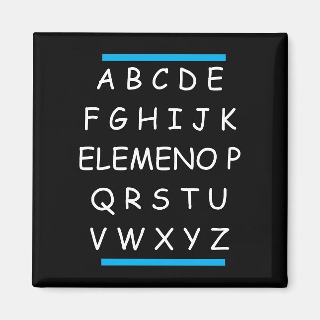 Aimant La marmite sarcastique amusante d'ABC (Devant)