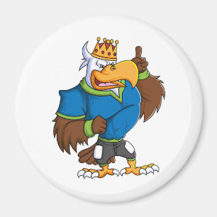 Aimant la mascotte d'aigle du football américain complète