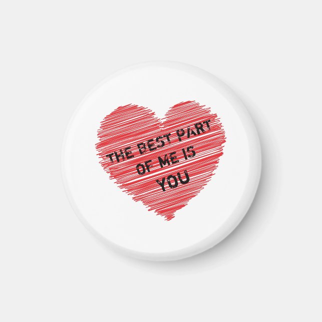 Aimant La meilleure partie de moi texte romantique dans u (Devant)