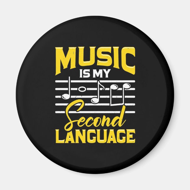 Aimant La musique enseignante est ma langue seconde (Devant)