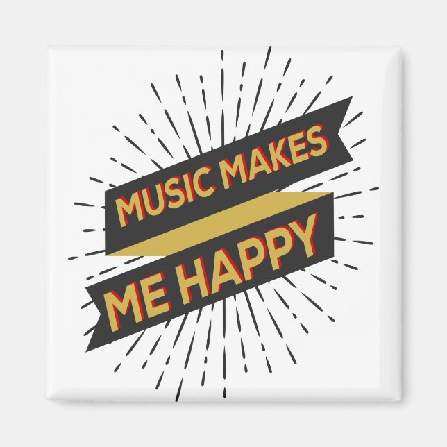 Aimant La musique me rend heureux (Devant)