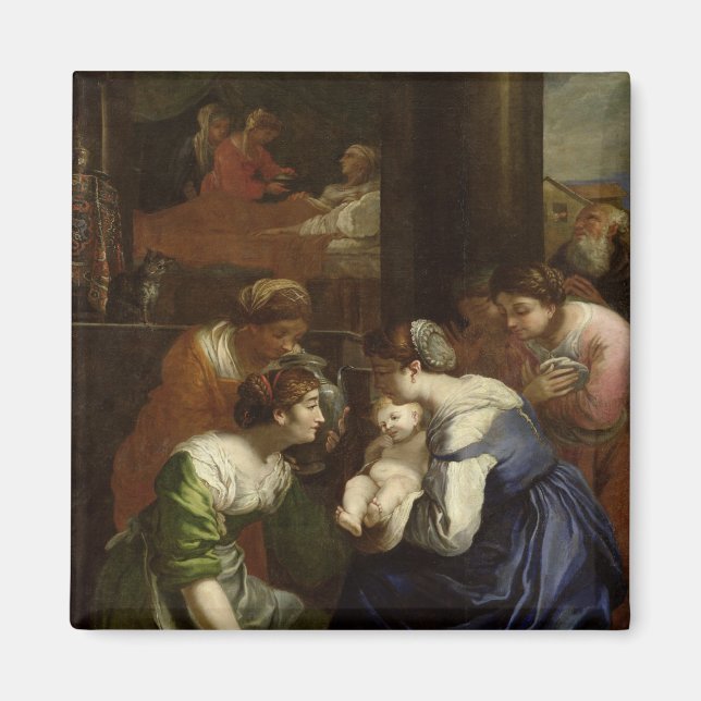 Aimant La naissance de la Vierge, c.1620 (Devant)