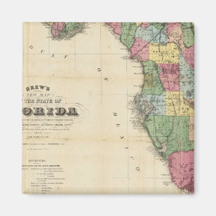 Aimant La nouvelle carte de l'état de Floride de Drew