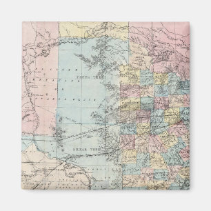 Aimant La nouvelle carte de l'état du Texas de Richardso