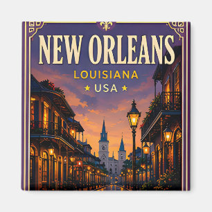 Aimant 🎷 La Nouvelle-Orléans Louisiane Quartier Français
