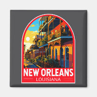 La Nouvelle-Orléans Louisiane Voyage Art Vintage 
