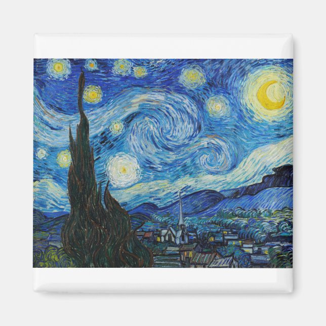 Aimant La Nuit de Starry 1889 par Vincent van Gogh (Devant)