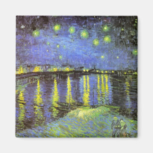 Aimant La nuit étoilée de Vincent van Gogh au-dessus du