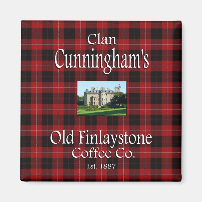 Aimant La Old Finlaystone Coffee Co. de Clan Cunningham. (Devant)