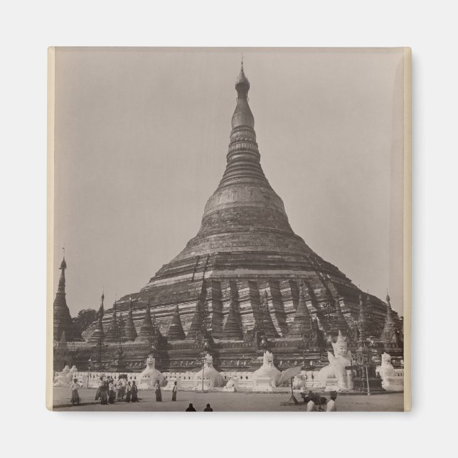 Aimant La pagode du shwedagon à Rangoon, Birmanie, vers 1 (Devant)