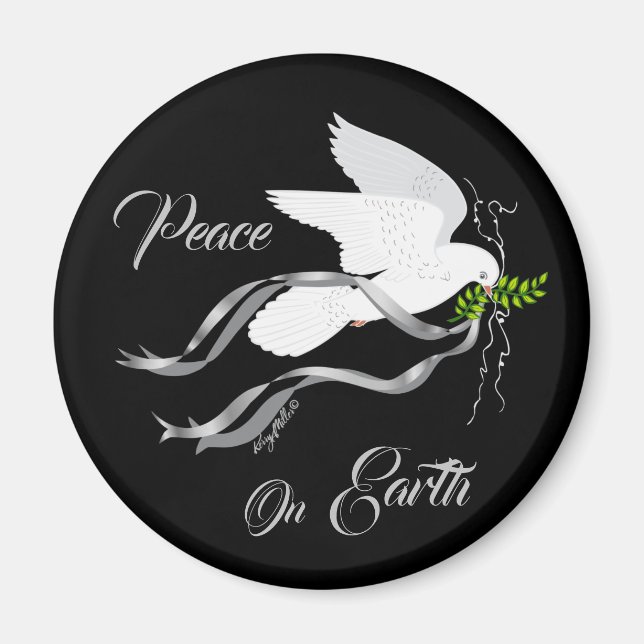 Aimant La paix sur l'aimant de la Terre (Devant)