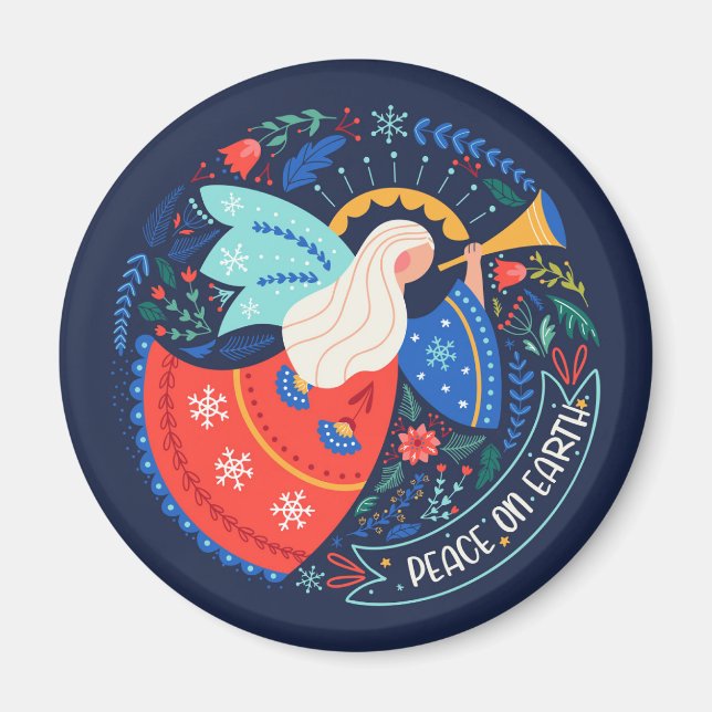 Aimant La paix sur Terre Angel Design (Devant)