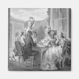 Aimant La partie de whist, 1783, gravé par Jean Dambrun
