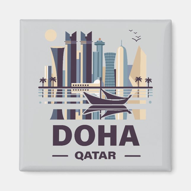 Aimant La péninsule de Doha Qatar (Devant)