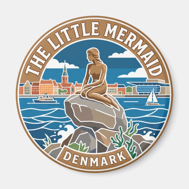 Aimant La Petite Sirène Danemark (Devant)