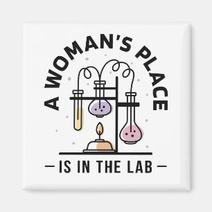 Aimant La place d'une femme est au labo – Art STEM