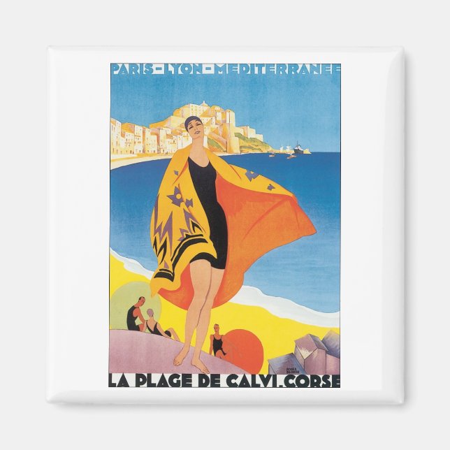 Aimant La Plage De Calvi. Corse (Devant)