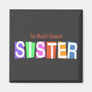 Aimant La plus grande soeur du rétro monde