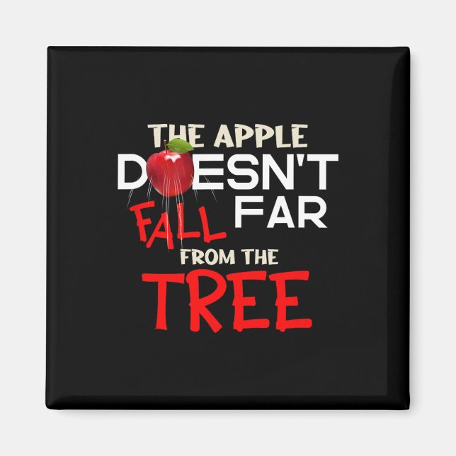 Aimant La pomme ne tombe pas loin de l'arbre Apple Pic (Devant)