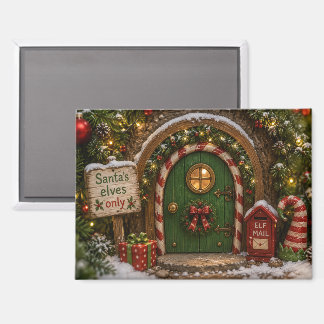 Aimant La Porte d'Entrée Cosy de l'Elfe du Père Noël – Ma