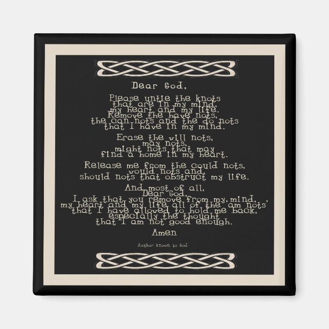 Aimant La prière des noeuds (Devant)