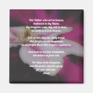 Aimant La prière du Seigneur Notre Père Clematis