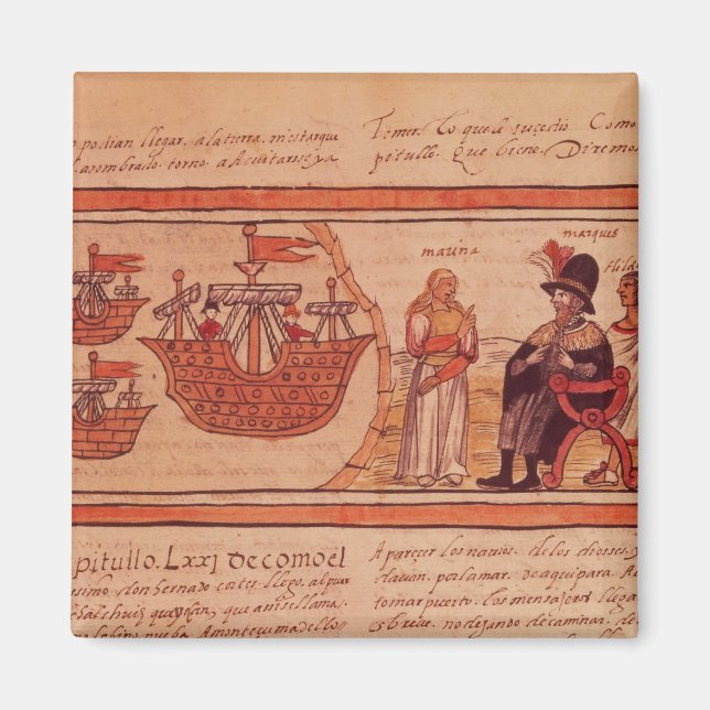 Aimant La princesse indienne Malinche ou Dona Marina (Devant)