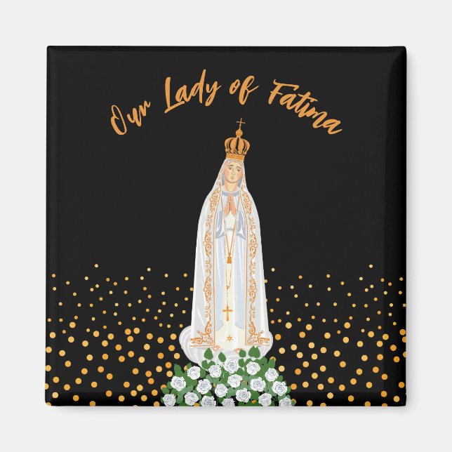 Aimant La procession de Notre-Dame de Fátima aux bougies (Devant)