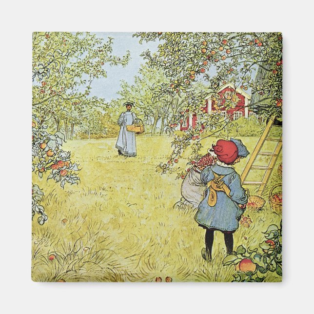 Aimant La récolte des pommes (Devant)