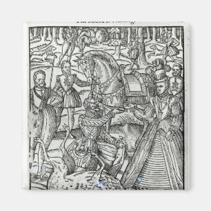 Aimant La reine Elizabeth I à une chasse au cerf