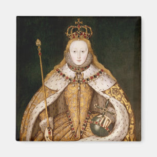 Aimant La Reine Elizabeth I dans des robes longues de