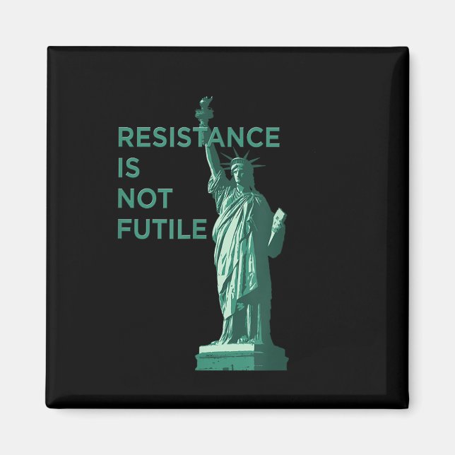 Aimant La Résistance N'Est Pas Futile Graphique (Devant)