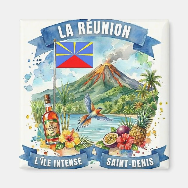 Aimant La Réunion Island Souvenir (Devant)
