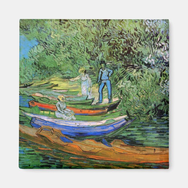 Aimant La rive de l'Oise à Auvers par Vincent van Gogh (Devant)