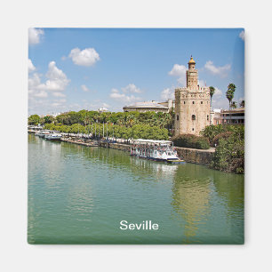 Aimant La rivière le Guadalquivir et la tour d'or