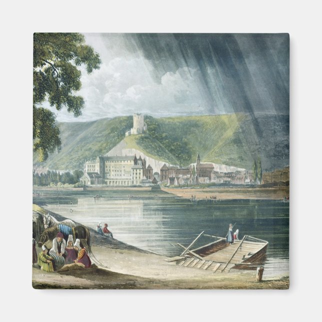 Aimant La Roche, de 'Vues sur la Seine', gravée par T (Devant)