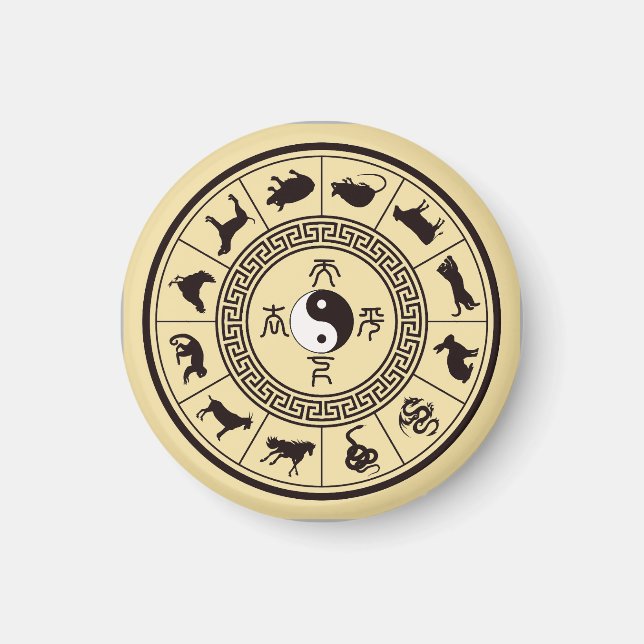 Aimant La Roue du Zodiaque Tai Chi (Devant)