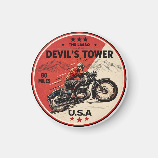 Aimant La route de Devil's Tower - le voyage à moto du la (Devant)