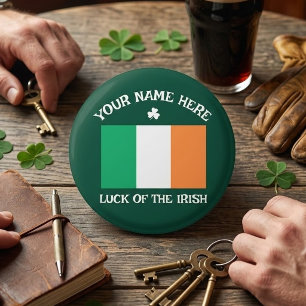 Aimant La Saint-Patrick Drapeau de l'Irlande Nom personna