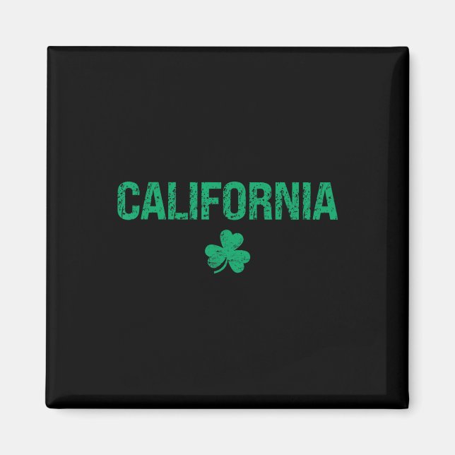 Aimant La Saint Patrick, Shamrock irlandaise de Californi (Devant)