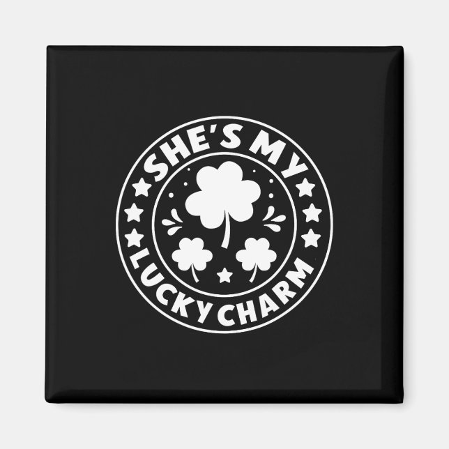 Aimant La Saint-Patrick Vert Irlandais Elle Est Mon Porte (Devant)