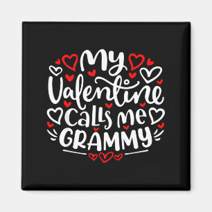 Aimant La Saint-Valentin appelle mamie coeur mignon la Sa