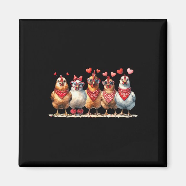 Aimant La Saint-Valentin des poules Amour de la Saint-Val (Devant)