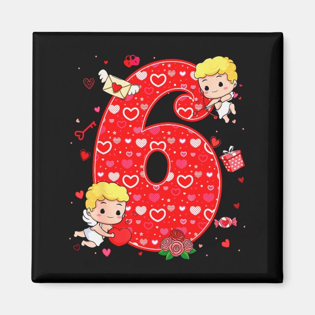 Aimant La Saint-Valentin Six Sept Cœurs 6 7 Meme Gen Alph (Devant)
