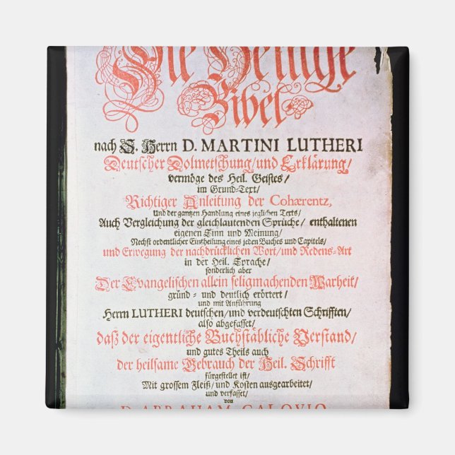 Aimant La Sainte Bible, Vol. I., 1681 (Devant)