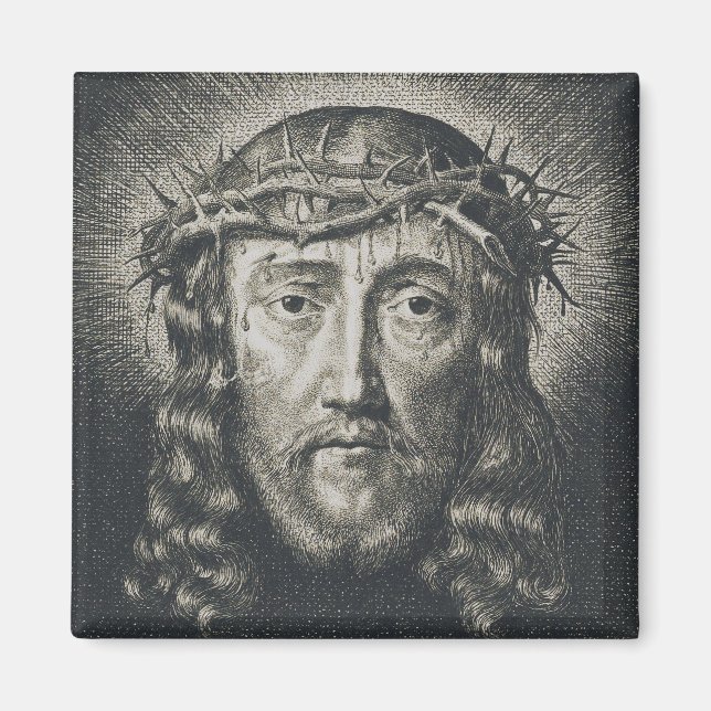 Aimant La Sainte Face couronnée d'épines (Devant)